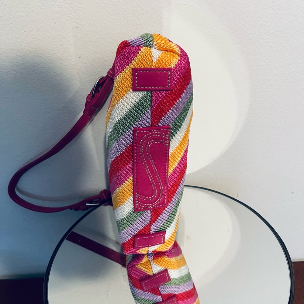 The Sak Pink Multicolor Diagonal Stripe Shoulder Bag - Picture 4 of 9